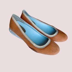 Cole haan nike collab orange tan ballet flats